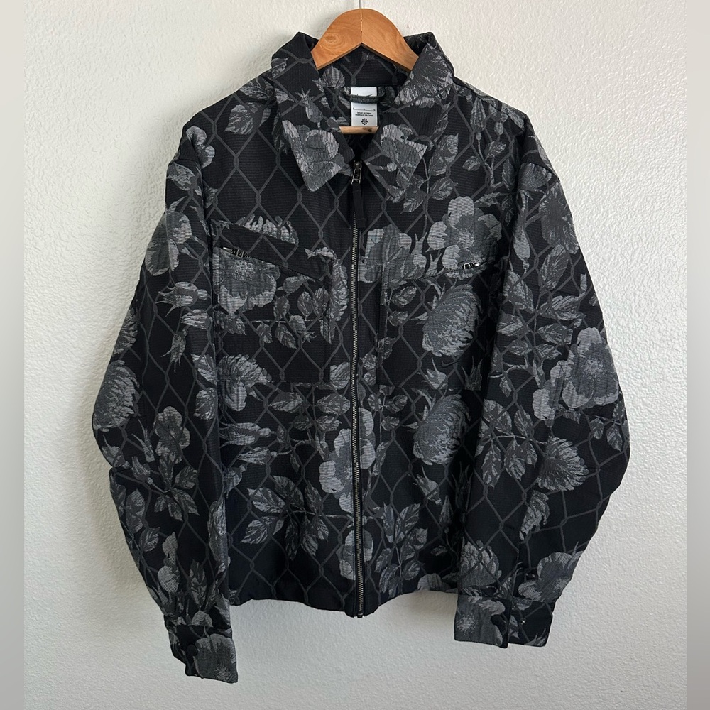 Nike Devin Booker Repel Floral Jacket Athletic Woven FN2672-010 Men’s Size Large
